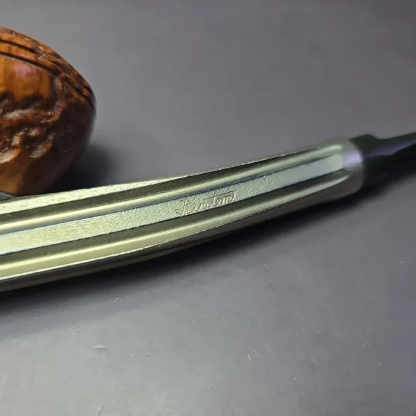 Kirsten CX Rusticated Metal & Briar Estate Pipe, American Estates - Image 7