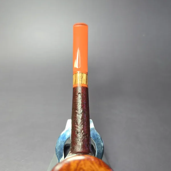 Reid Robertson Sandblasted Dublin w/ Zebrawood Handmade Briar Pipe, New - Image 7