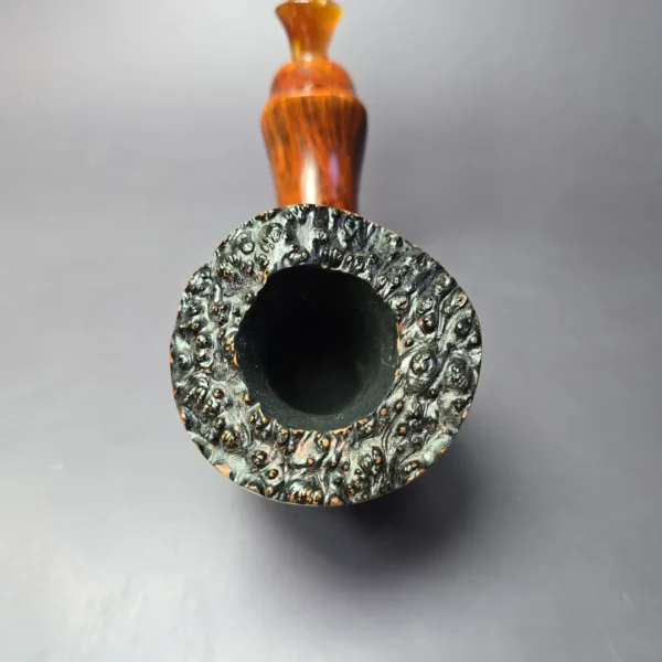 Bari Wiking XL Partially Rusticated Freehand Estate Briar Pipe, Danish Estates - Image 7