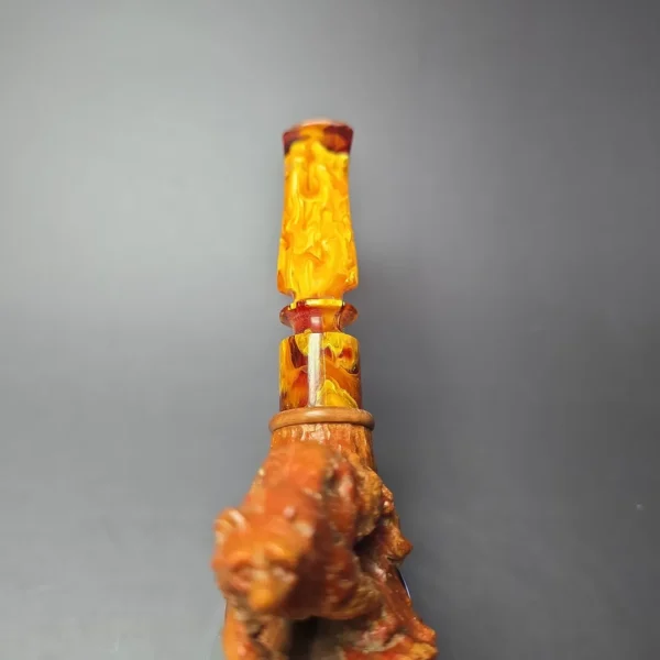 MBSD Meerschaum Masters by Karahan, Grizzly Bear, Block Meerschaum Pipe, New - Image 7