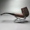 James Upshall w/ Bill Taylor Sandblasted Bent Billiard Estate Briar Pipe, Unsmoked - Image 7