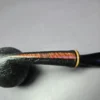 Vitale Sandblasted Egg w/ Olive (Two Star) Handmade Briar Pipe, New - Image 7