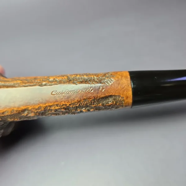 Custom-Bilt Mincer Era XL Rusticated Filter Billiard Estate Briar Pipe, - Image 8