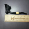 HS Studio Sandblasted Cherrywood w/ Boxwood Estate Briar Pipe, Unsmoked - Image 8