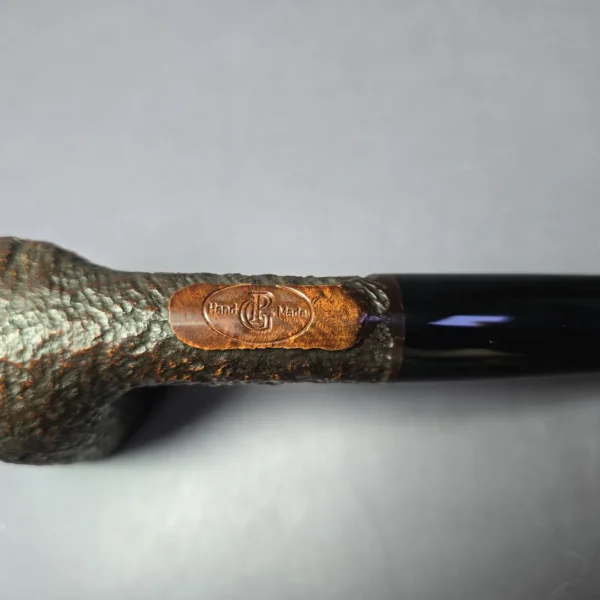 Merchant Service Originals by G. Polla Sandblasted Large Billiard Briar Pipe, New - Image 8