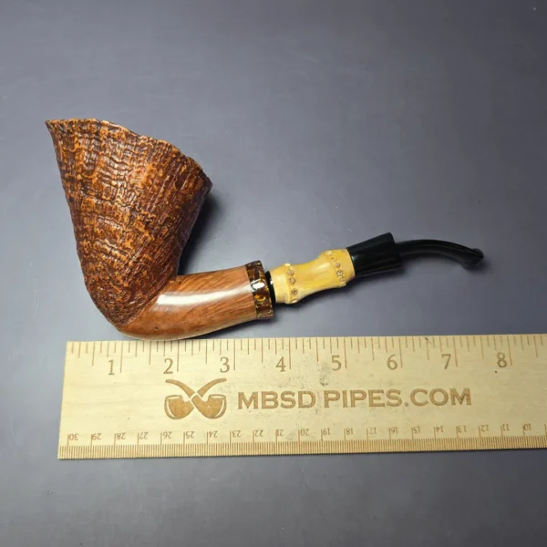 Mario Grandi Magnum Sandblasted Dublin Estate Briar Pipe, Italian Estates - Image 8
