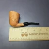 Proxima by Piero Vitale Natural Sandblasted Bent Dublin Briar Pipe, New - Image 8