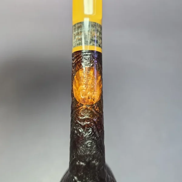 Reid Robertson Sandblasted Lovat w/ Corian Handmade Briar Pipe, New - Image 8