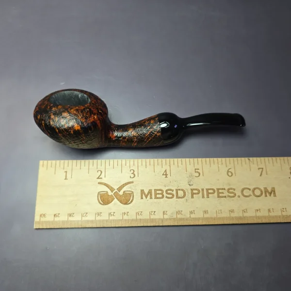 Eclesias Contrast Sandblasted Opera Squat Tomato Handmade Briar Pipe, New - Image 8