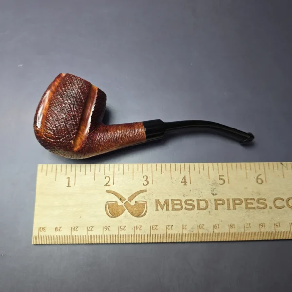 The Quaint 210 Partially Rusticated Bent Billiard Estate Briar Pipe, Italian Estates - Image 8