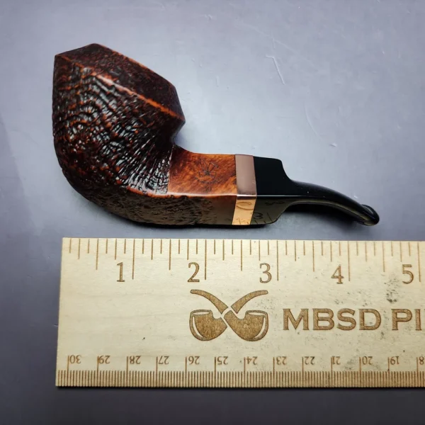 Morgan BlackJack 30 Sandblasted Bulldog Briar Pipe, New - Image 8