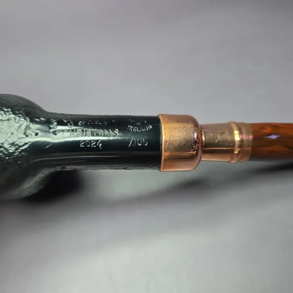 Peterson 2024 Christmas Pipe X105 Sandblasted Billiard Estate Briar Pipe, Irish Estates - Image 8