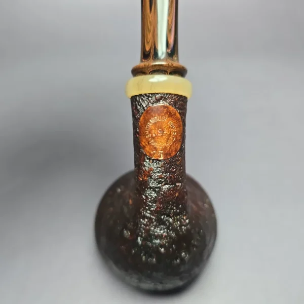 Smith House Partially Sandblasted Rhodesian w/ Horn Handmade Briar Pipe, New - Image 8