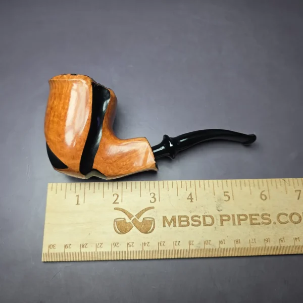 Nording Spiral Partially Rusticated Freehand Estate Briar Pipe, Unsmoked - Image 8