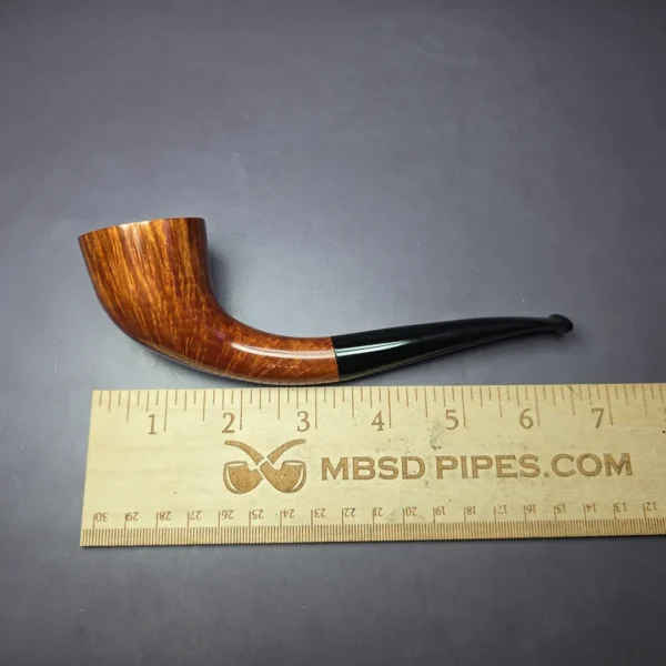 Dave Neeb Smooth Horn Handmade Briar Pipe, New - Image 8