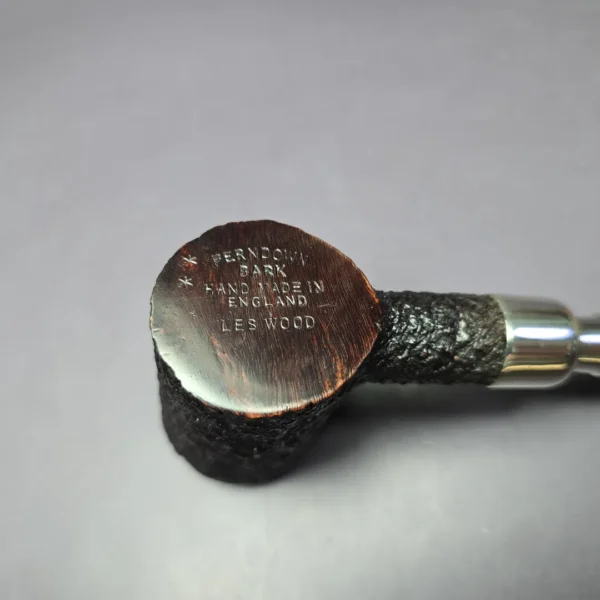 Ferndown Bark 2 Star Silver Spigot Poker Estate Briar Pipe, English Estates - Image 8