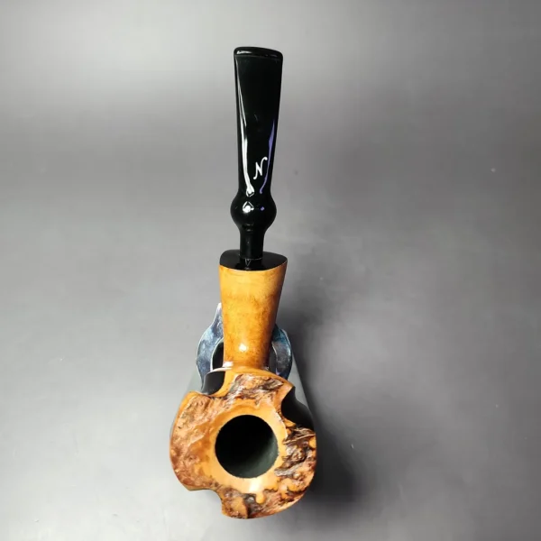 Nording Spiral Partially Rusticated Freehand Estate Briar Pipe, Unsmoked - Image 8
