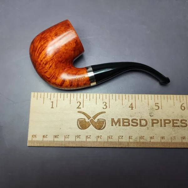 Merchant Service Smooth “Full Bent” Bent Billiard Artisan Briar Pipe, New - Image 8