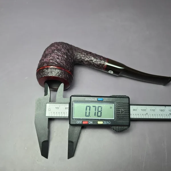 James Upshall Bark Group 6 Rusticated Rhodesian Estate Briar Pipe, Unsmoked - Image 9