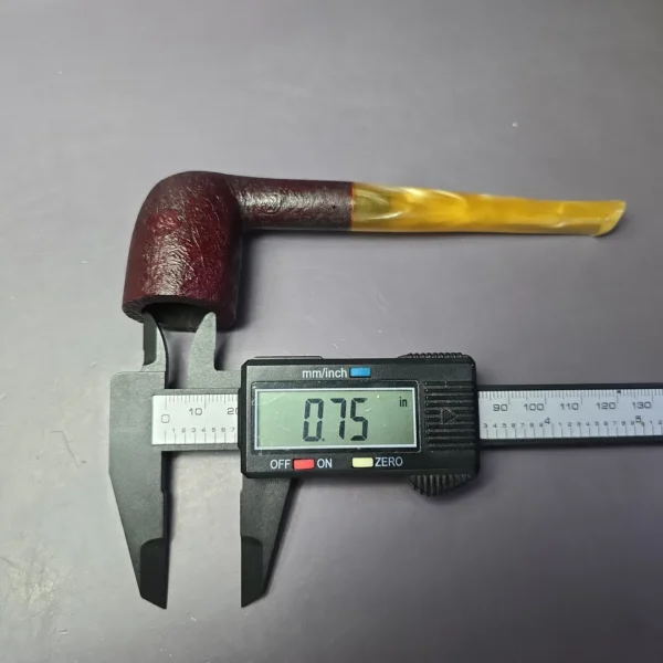 Sean Reum Glacier Sandblasted Featherweight Billiard Briar Pipe, New - Image 9