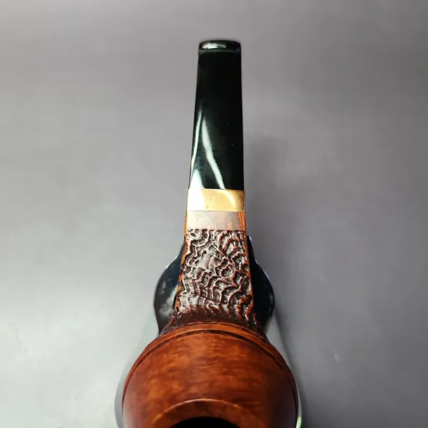 Morgan BlackJack 32 Partially Sandblasted Bulldog Briar Pipe, New - Image 9
