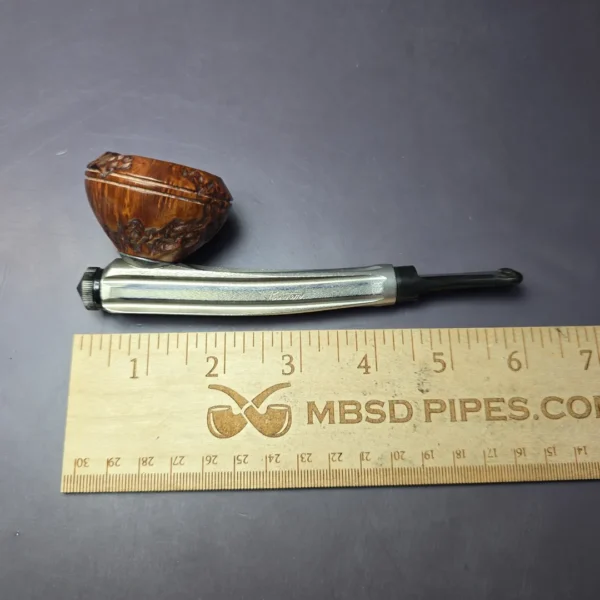 Kirsten CX Rusticated Metal & Briar Estate Pipe, American Estates - Image 9