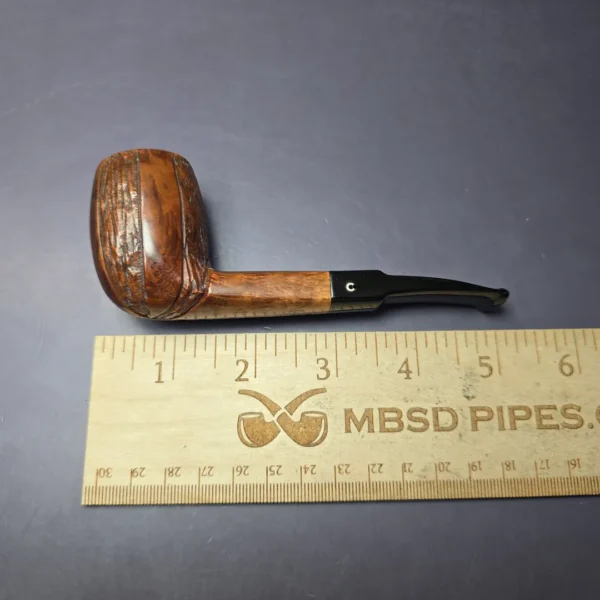 Comoy's Highgate 599 Rusticated Panel Shank Pear Estate Briar Pipe, English Estates - Image 9