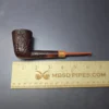 Reid Robertson Sandblasted Dublin w/ Zebrawood Handmade Briar Pipe, New - Image 9