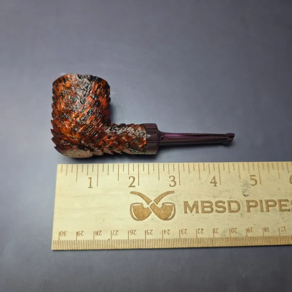 Eclesias Sandblasted Nosewarmer Pot Handmade Briar Pipe, New - Image 9