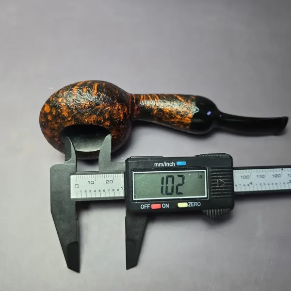 Eclesias Contrast Sandblasted Opera Squat Tomato Handmade Briar Pipe, New - Image 9