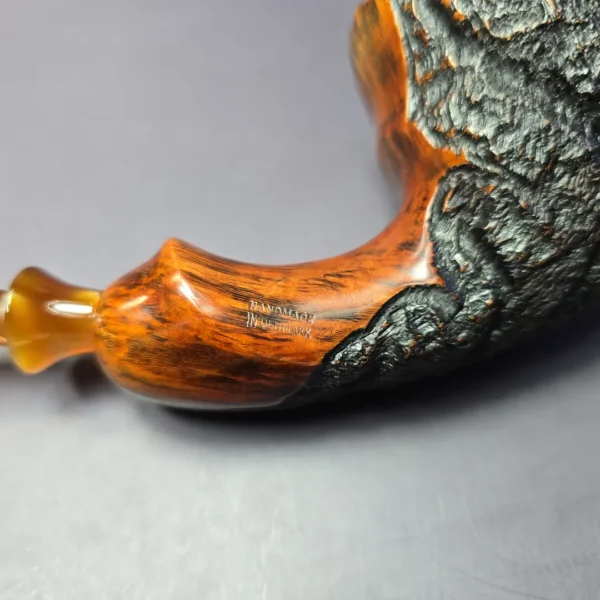 Bari Wiking XL Partially Rusticated Freehand Estate Briar Pipe, Danish Estates - Image 9