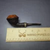 Smith House Partially Sandblasted Rhodesian w/ Horn Handmade Briar Pipe, New - Image 9