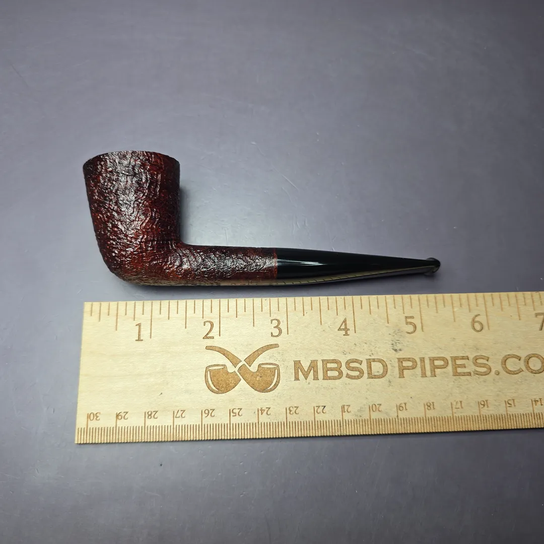 Briarworks Classic C61 Crimson Sandblasted Dublin w/ Black Stem Briar Pipe, New - Image 9