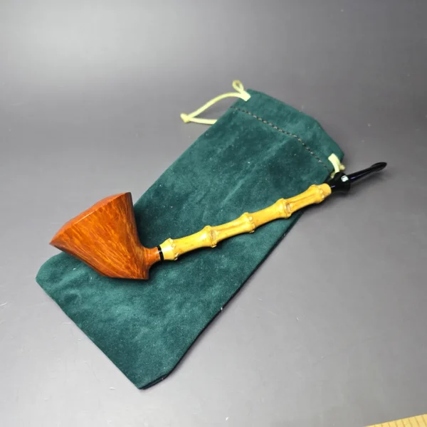 HS Studio Signature Smooth Bamboo Dublin Estate Briar Pipe, Unsmoked - Image 10