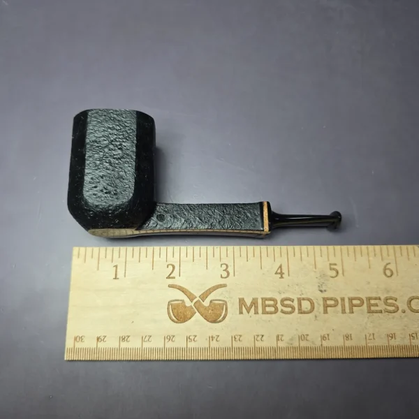 Piero Vitale Sandblasted Panel Billiard w/ Maple (Two Star) Handmade Briar Pipe, New - Image 10