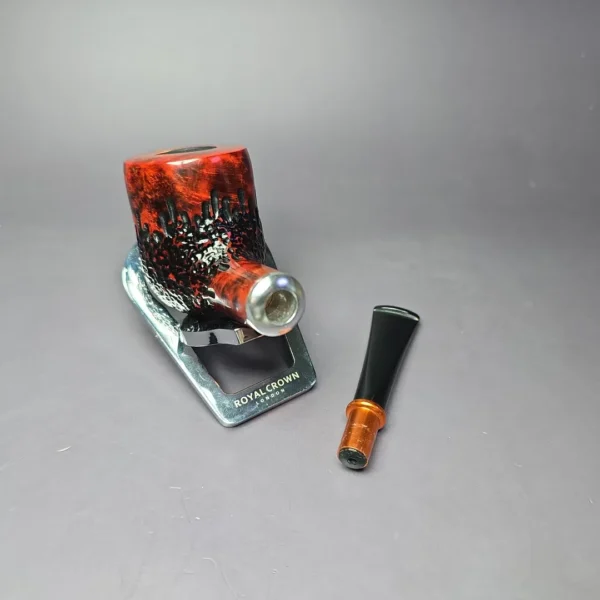Nording Partially Rusticated Spigot Pot Estate Briar Pipe, Unsmoked - Image 10