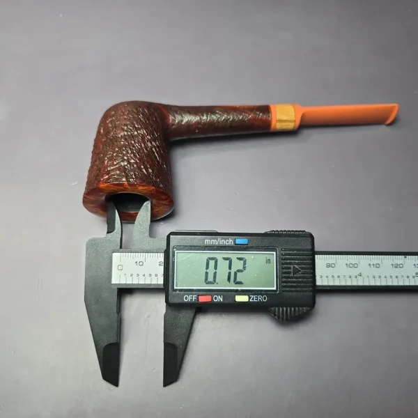 Reid Robertson Sandblasted Dublin w/ Zebrawood Handmade Briar Pipe, New - Image 10