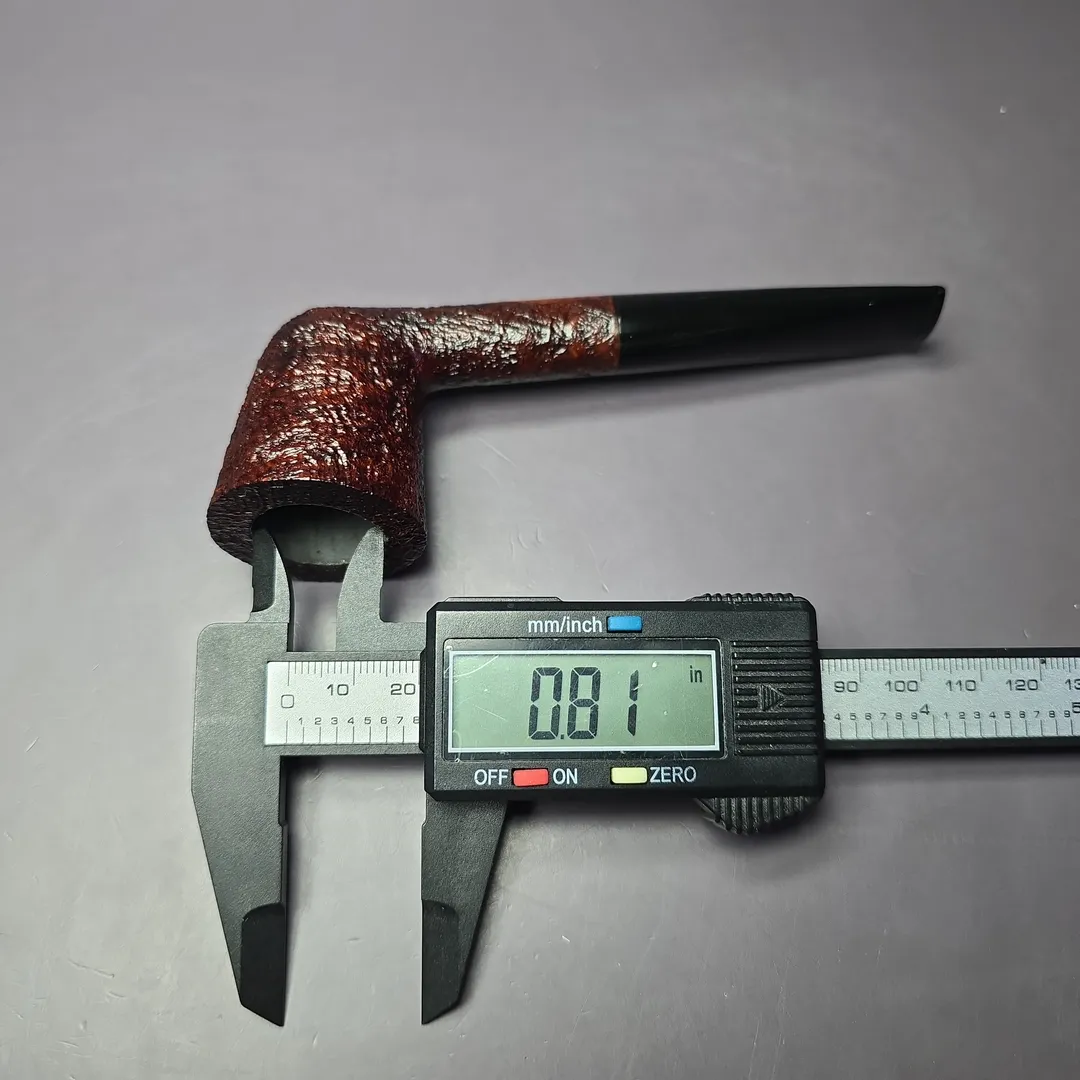 Briarworks Classic C61 Crimson Sandblasted Dublin w/ Black Stem Briar Pipe, New - Image 10