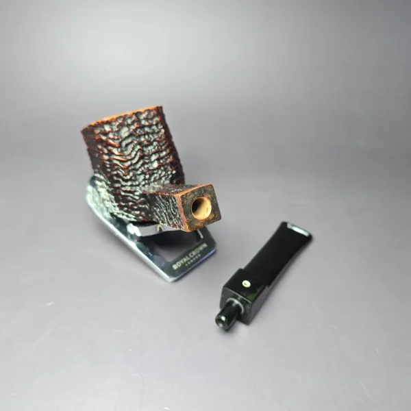 JT Cooke Sandblasted Panel Estate Briar Pipe, American Estates - Image 11