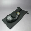 HS Studio XL Sandblasted Cobra Brandy w/ Ebony Estate Briar Pipe, Unsmoked - Image 11
