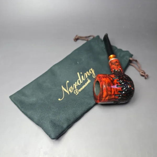 Nording Partially Rusticated Spigot Pot Estate Briar Pipe, Unsmoked - Image 11