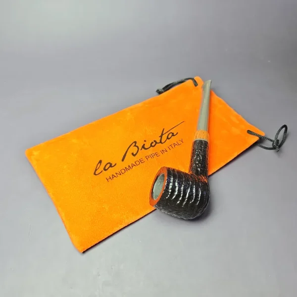 la Biota "Economica" Rusticated Billiard Handmade Briar Pipe, New - Image 11