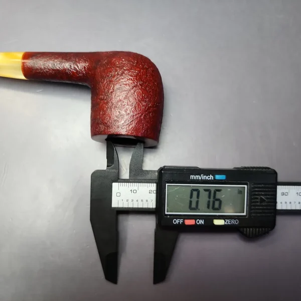 Sean Reum Glacier Sandblasted Billiard Estate Briar Pipe, New - Image 11