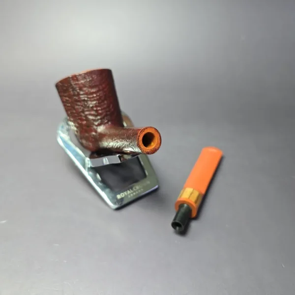 Reid Robertson Sandblasted Dublin w/ Zebrawood Handmade Briar Pipe, New - Image 11