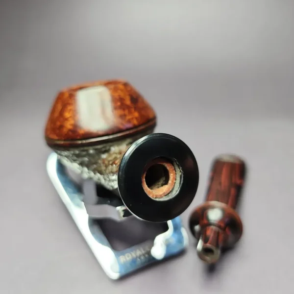 Karim Pipes Partially Rusticated Rhodesian Briar Pipe, Unsmoked - Image 11