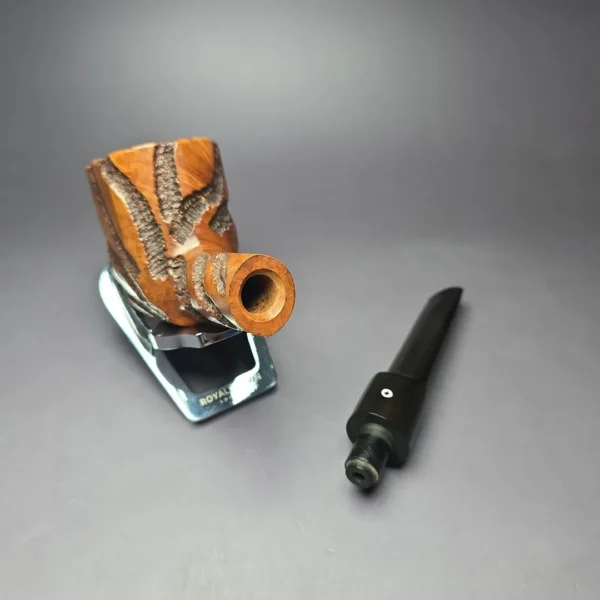 Kaywoodie Oversize Partially Rusticated Pot Estate Briar Pipe, American Estates - Image 11