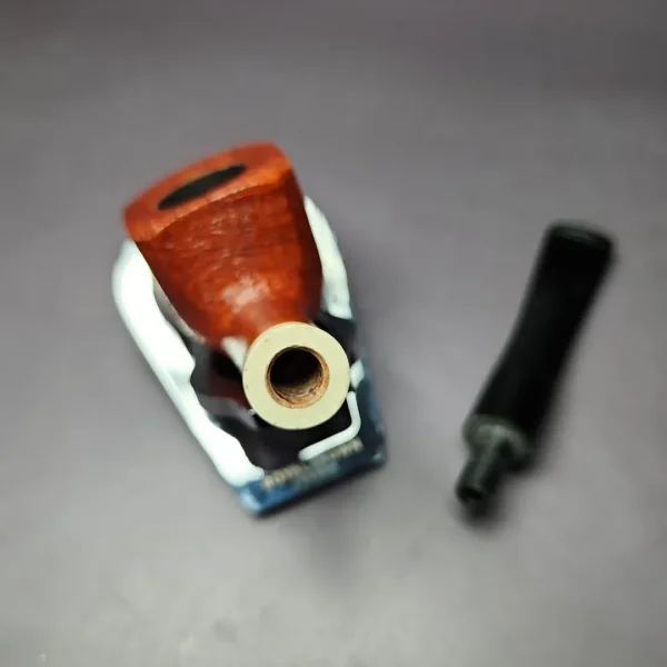 Sean Reum Glacier Sandblasted Panel Pot Briar Pipe, New - Image 11