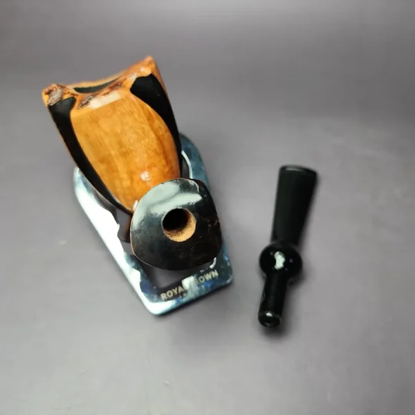 Nording Spiral Partially Rusticated Freehand Estate Briar Pipe, Unsmoked - Image 11
