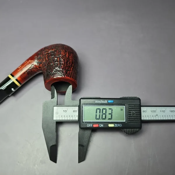 Caminetto 2020/2021 Sandblasted Bent Billiard Estate Briar Pipe, Italian Estates - Image 11