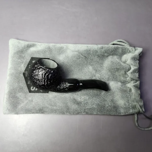 BriarWorks OR01 Sandblasted Stubby Apple Briar Pipe, New - Image 12